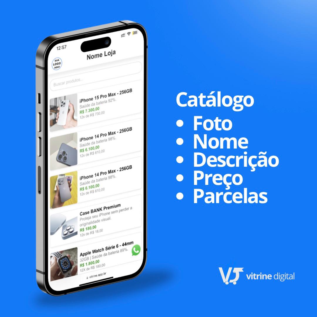 vitrine digital - catálogo online